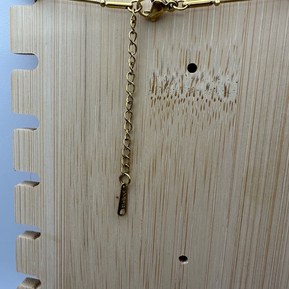 Blue Agate Triangle/Rectangle Pendant Necklace - Picture 4 of 8